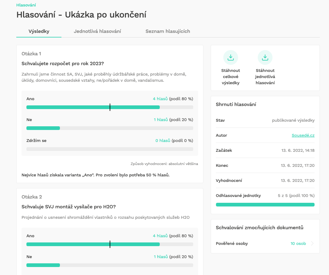 Prehrať video - online hlasovanie