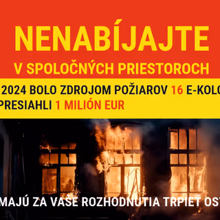 NENABÍJAJTE V SPOLOČNÝCH PRIESTOROCH !