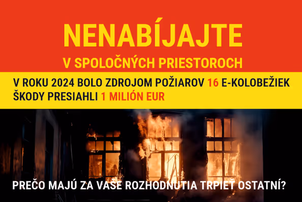 NENABÍJAJTE V SPOLOČNÝCH PRIESTOROCH !