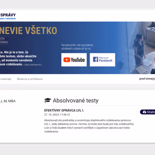 TESTUJTE BEZPLATNE SVOJE VEDOMOSTI A VZDELÁVAJTE SA