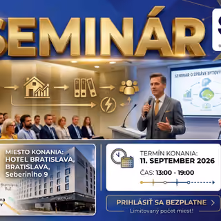 BEZPLATNÝ ODBORNÝ SEMINÁR V BRATISLAVE 11.9.2026