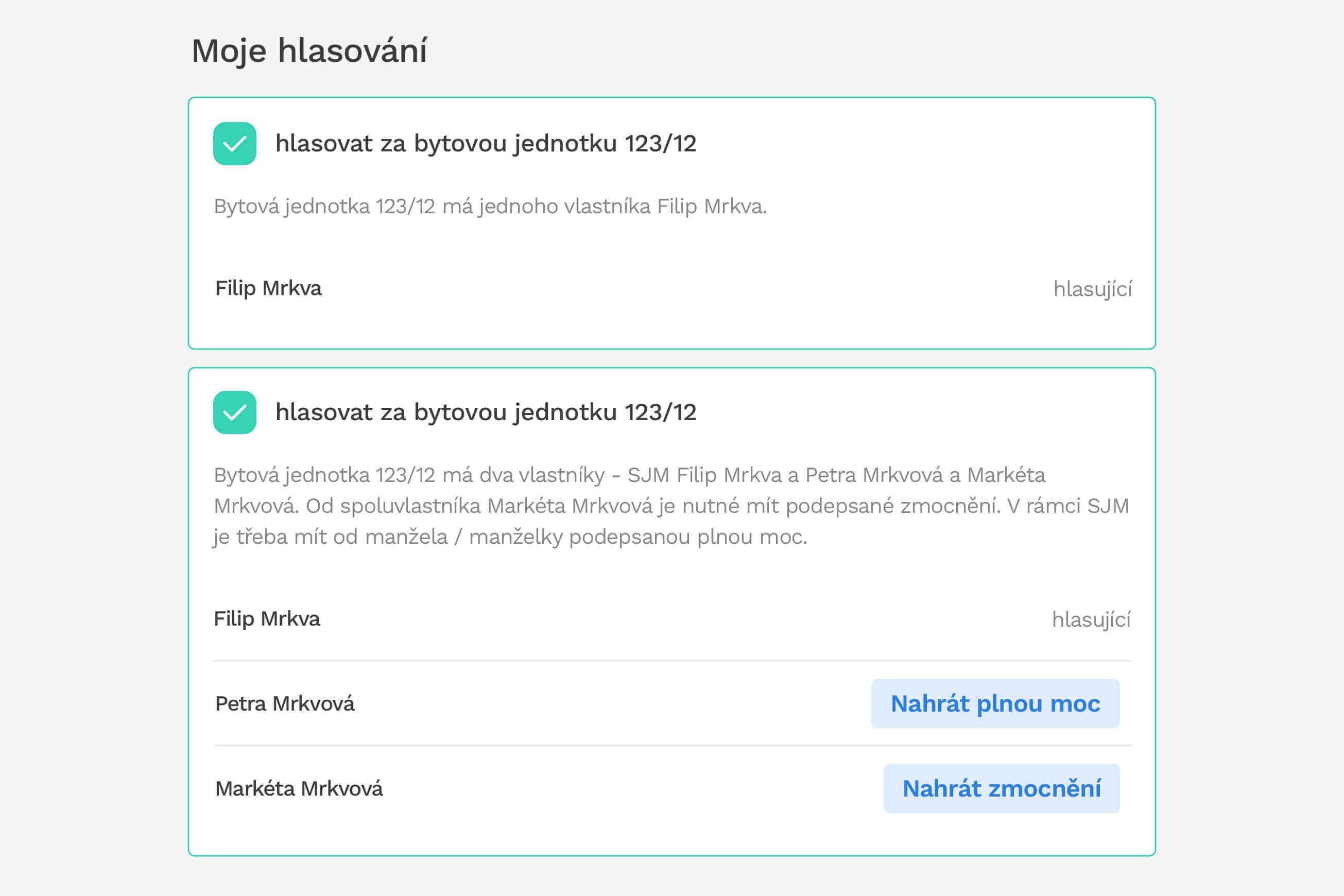 Ukážka hlasovania Ukážka hlasovania